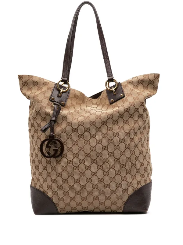 Gucci Pre-Owned 2016-2025 Large GG Canvas GG Charm Tote Bag