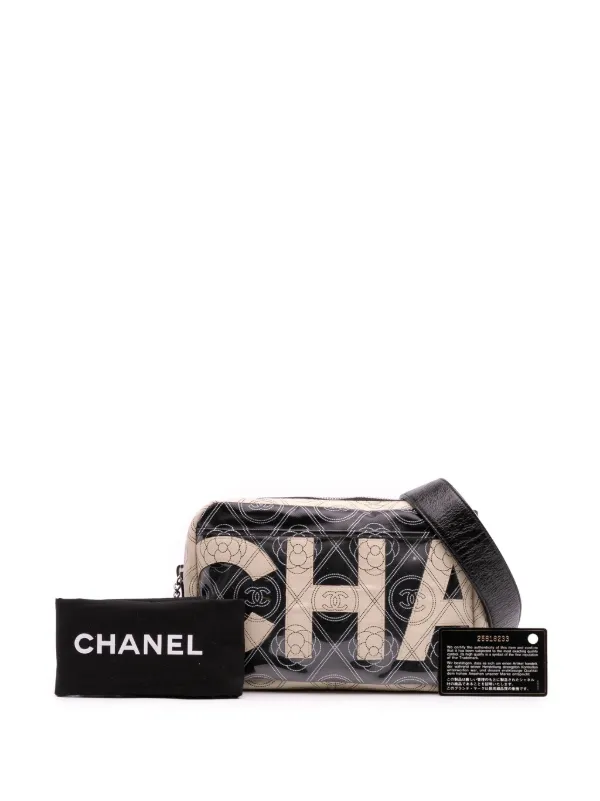 CHANEL Pre-Owned 2018 Coated Canvas Camellia Logo Camera Bag