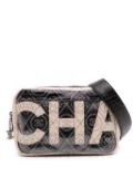 CHANEL Pre-Owned 2018 Coated Canvas Camellia Logo Camera Bag crossbody bag - White
