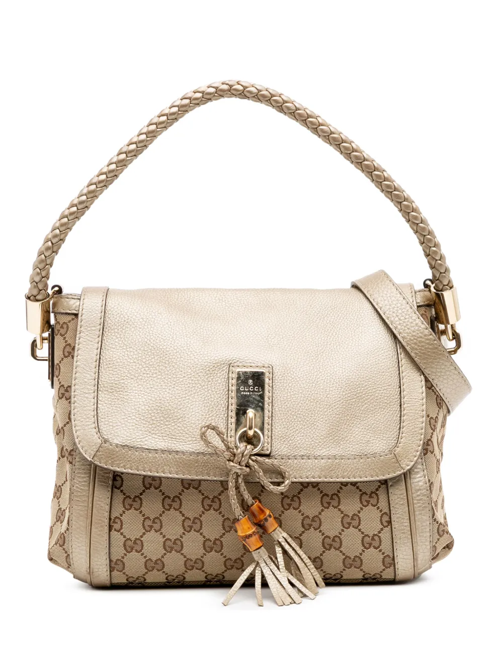 Gucci Pre-Owned 2016-2025 GG Canvas Bella Flap satchel | Brown | Image 1
