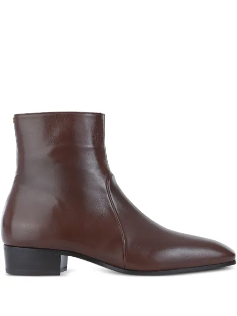 Valentino Garavani 30mm leather zip boots