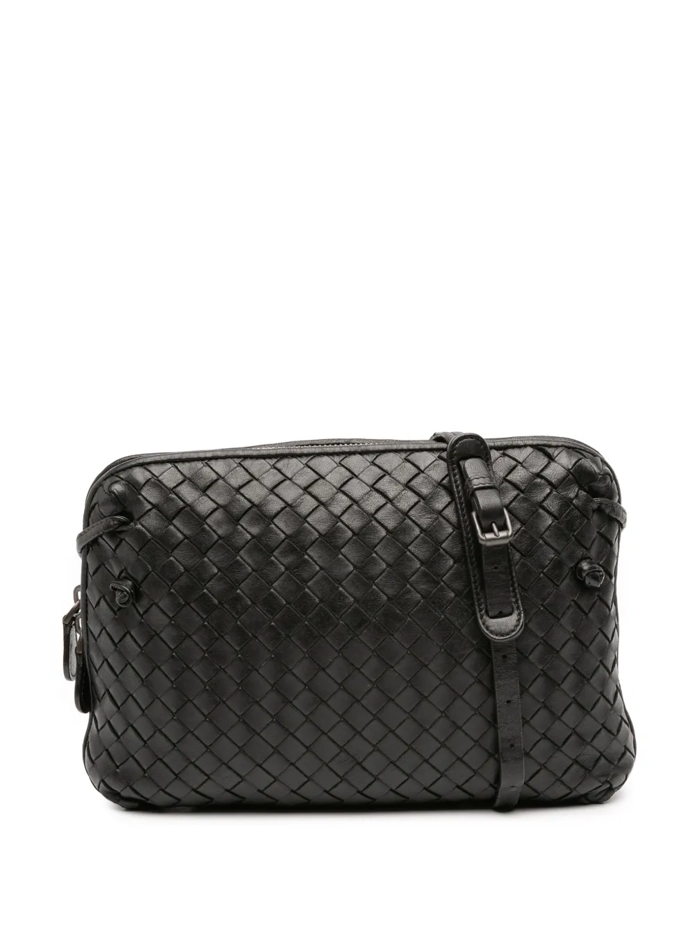 Bottega Veneta Pre-Owned 2012-2025 Nappa Intrecciato Nodini crossbody bag | Black | Image 1