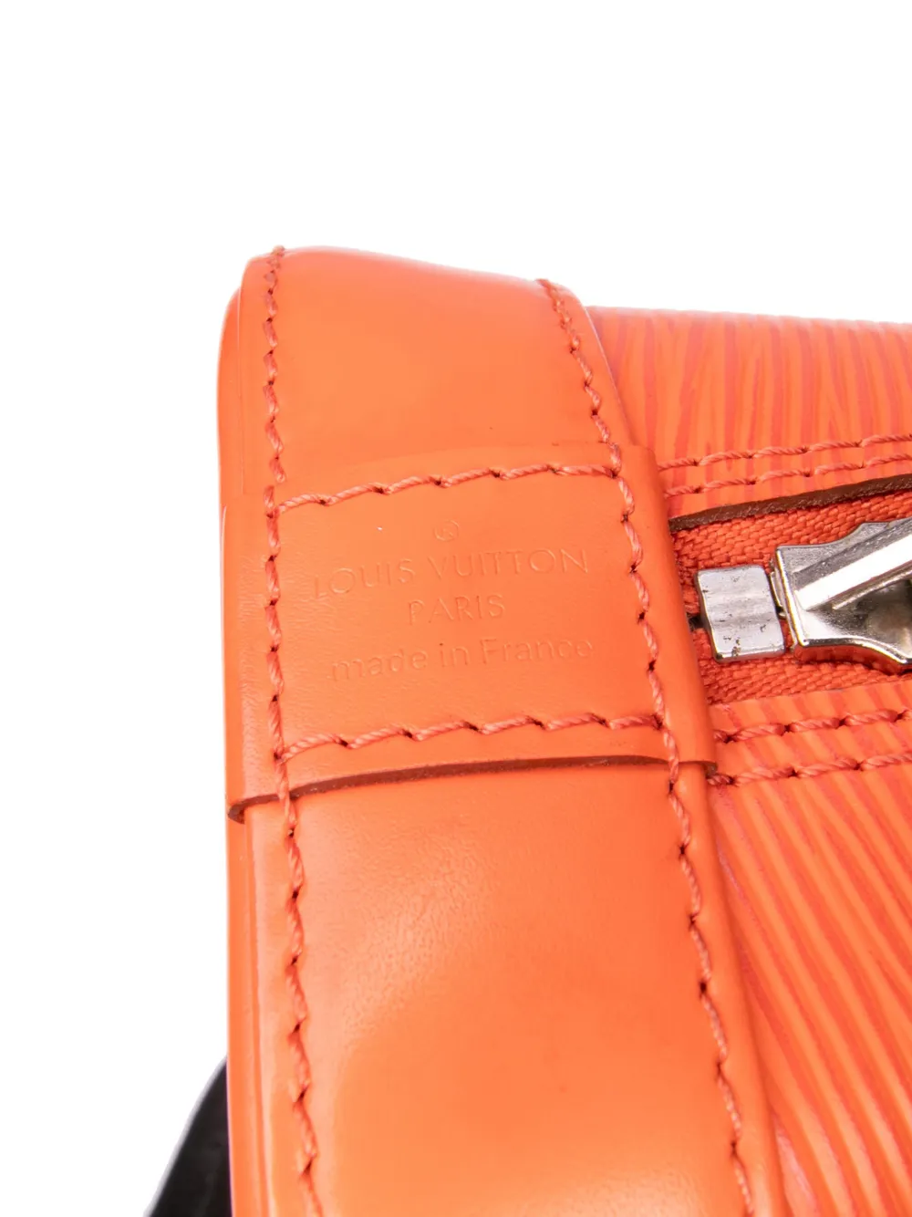 Pre-owned Louis Vuitton 2013 Epi Alma Bb Satchel In Orange