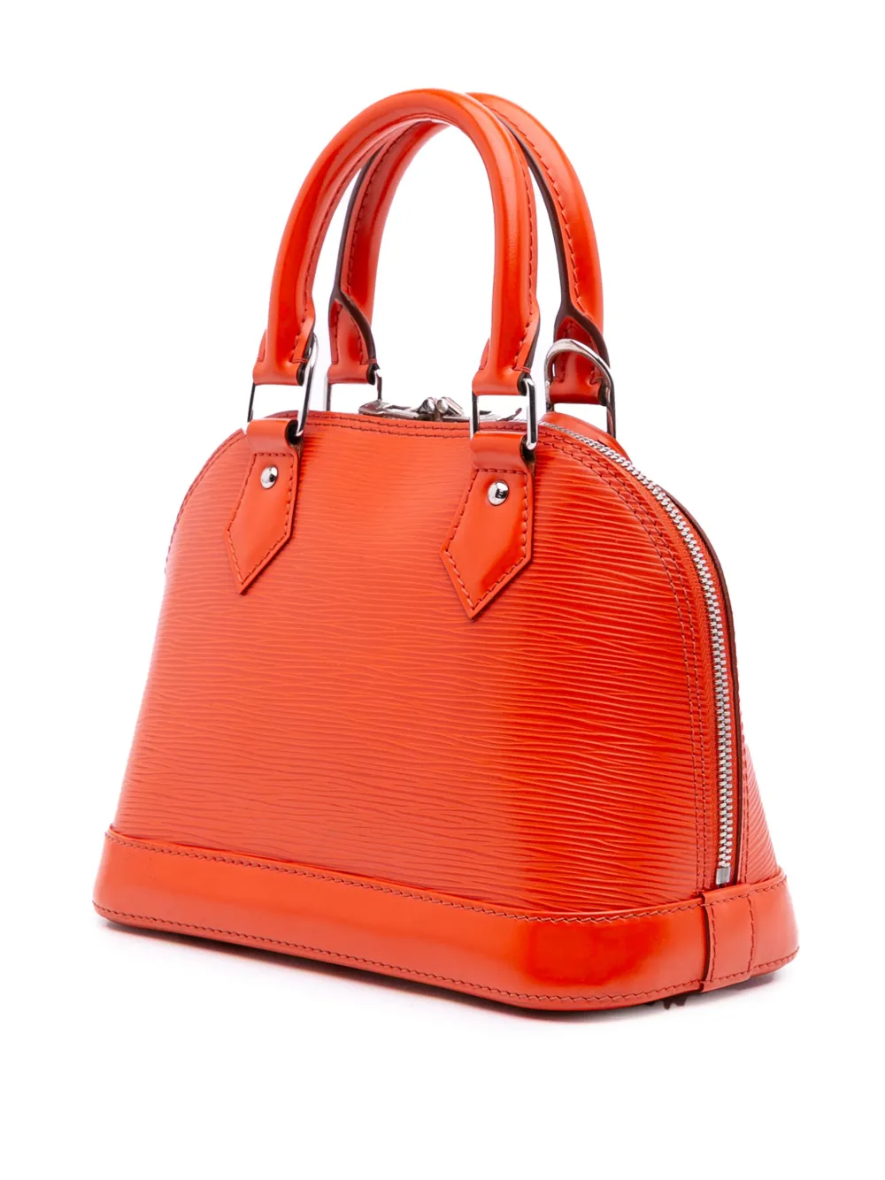 Pre-owned Louis Vuitton 2013 Epi Alma Bb Satchel In Orange