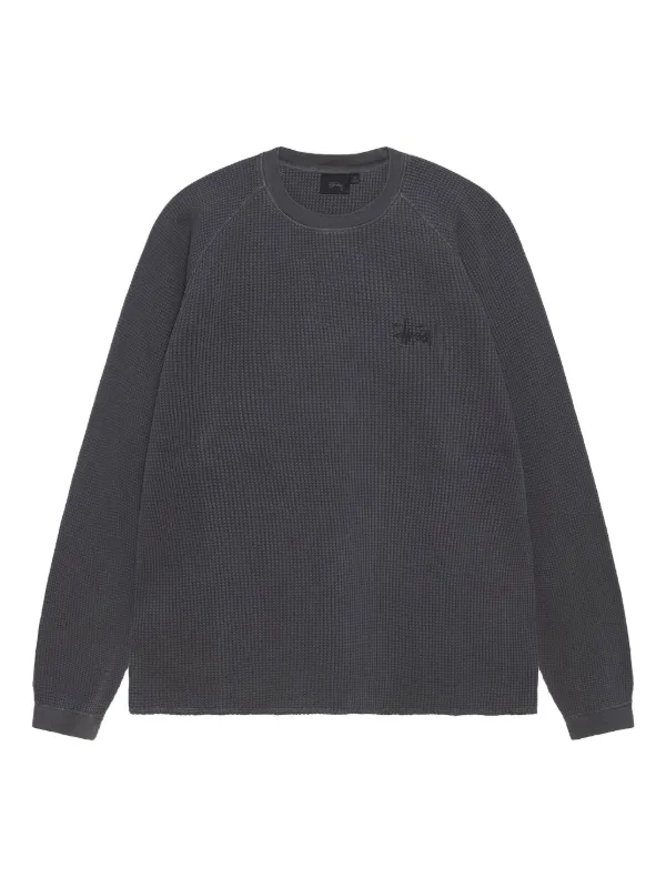 Stüssy waffle-texture long-sleeve t-shirt | Black | FARFETCH CA