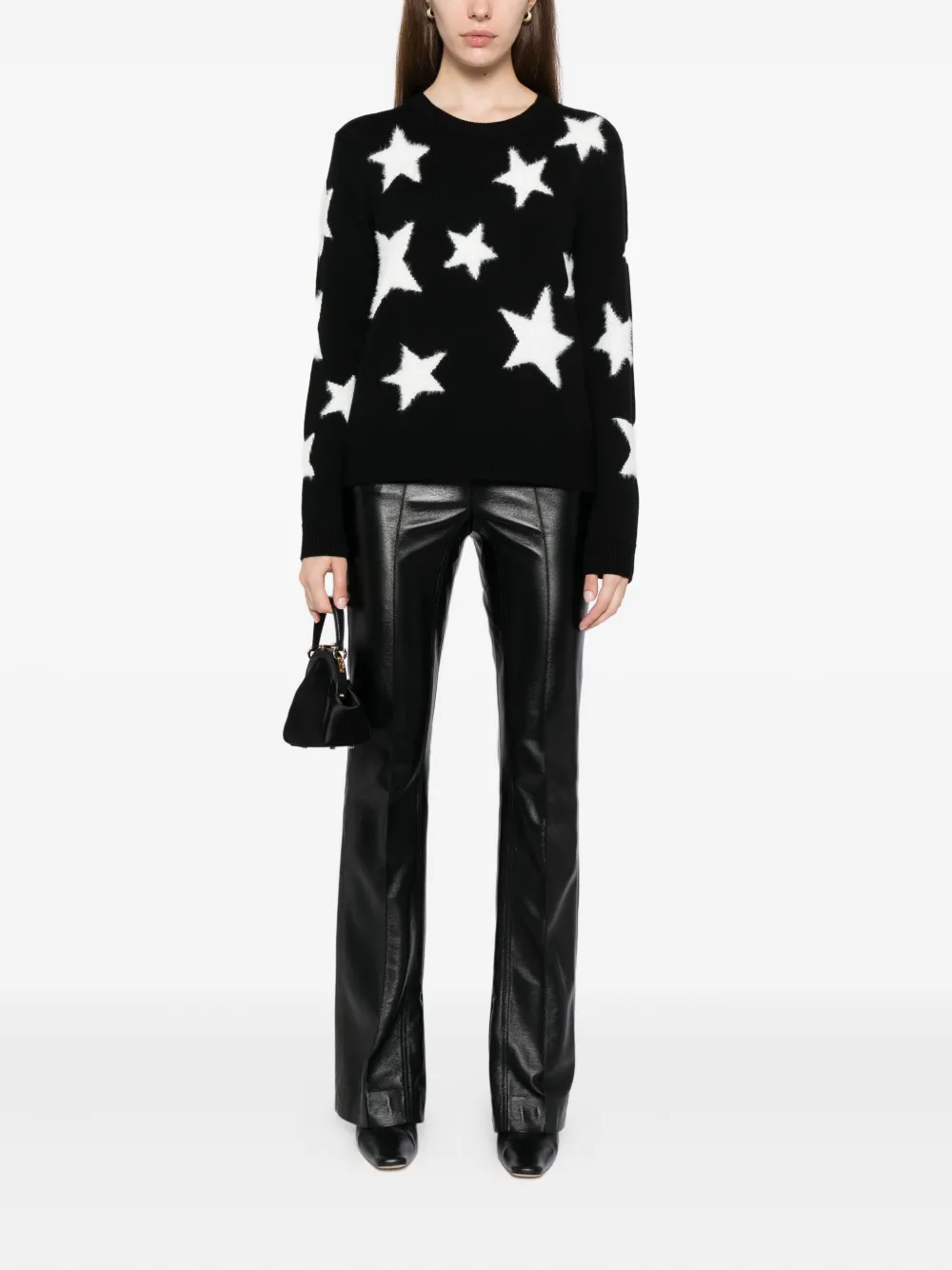 alice + olivia Andora fuzzy star sweatshirt | Knitted Tops | Image 2