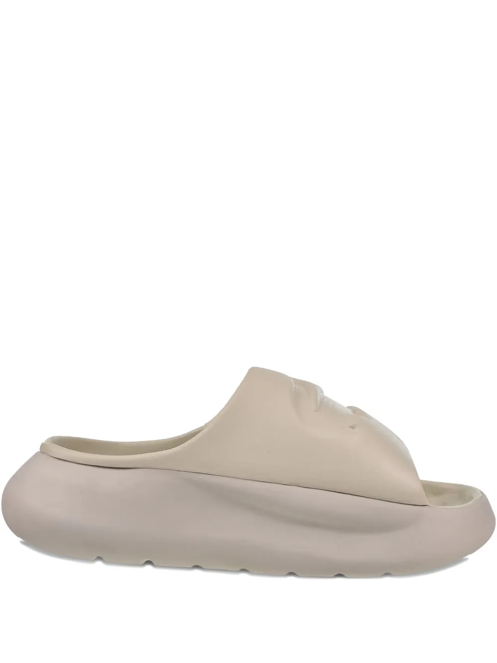 Lacoste crocodile-logo slides - Bianco