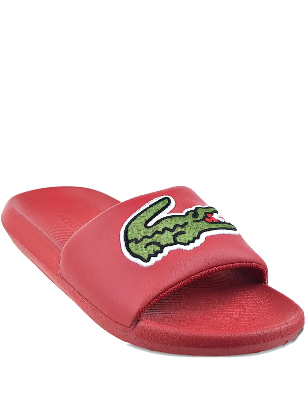 Lacoste Croco slides Red