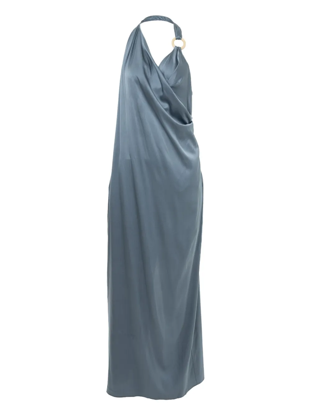 YANGKEHAN halter-neck draped dress | Blue | Image 1