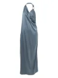 YANGKEHAN halter-neck draped dress - Blue