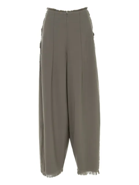YANGKEHAN frayed-hem wool trousers