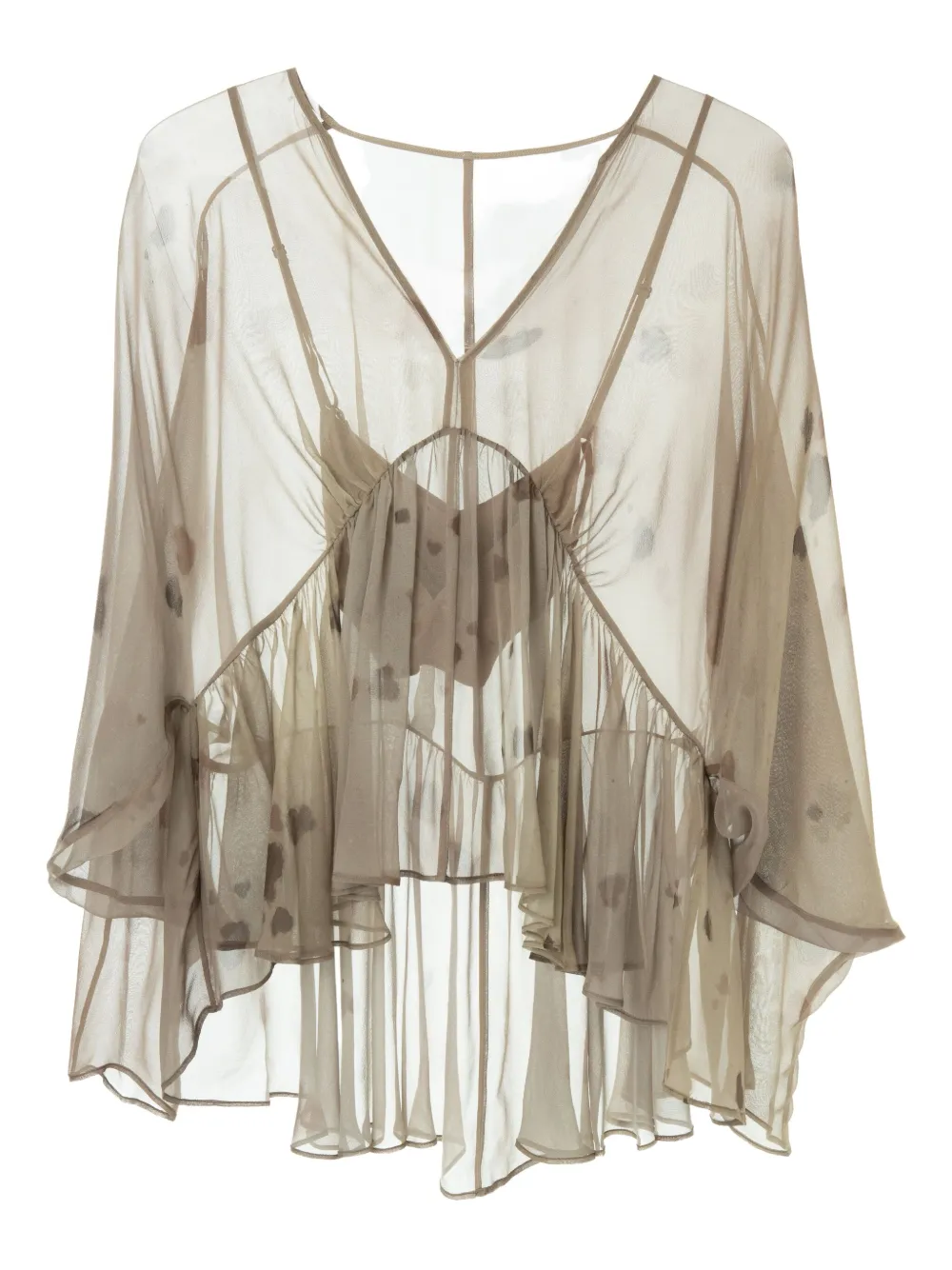 YANGKEHAN ruffled blouse | Neutrals | Image 1