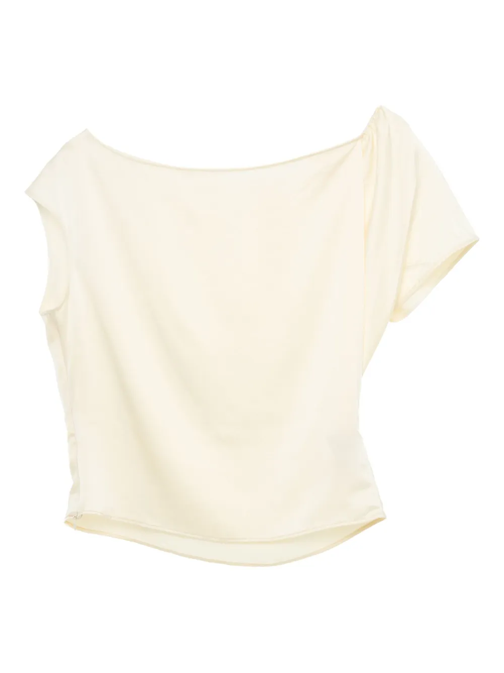 YANGKEHAN draped one-shoulder top | White | Image 1