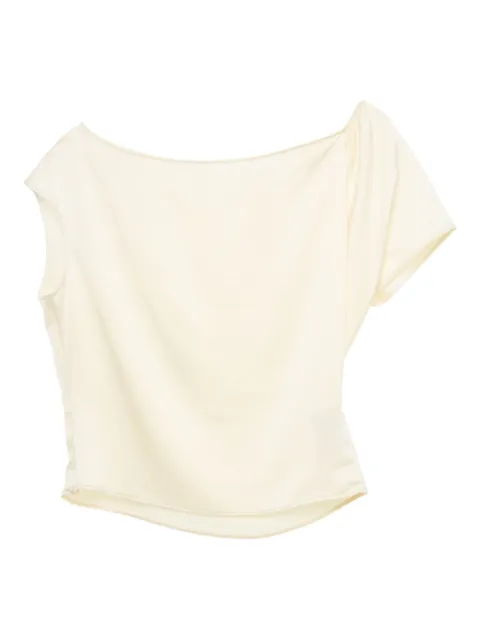 YANGKEHAN draped one-shoulder top
