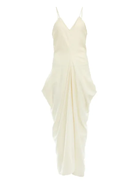 YANGKEHAN draped V-neck asymmetric party dress