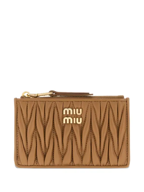 Miu Miu quilted zipped card holder
