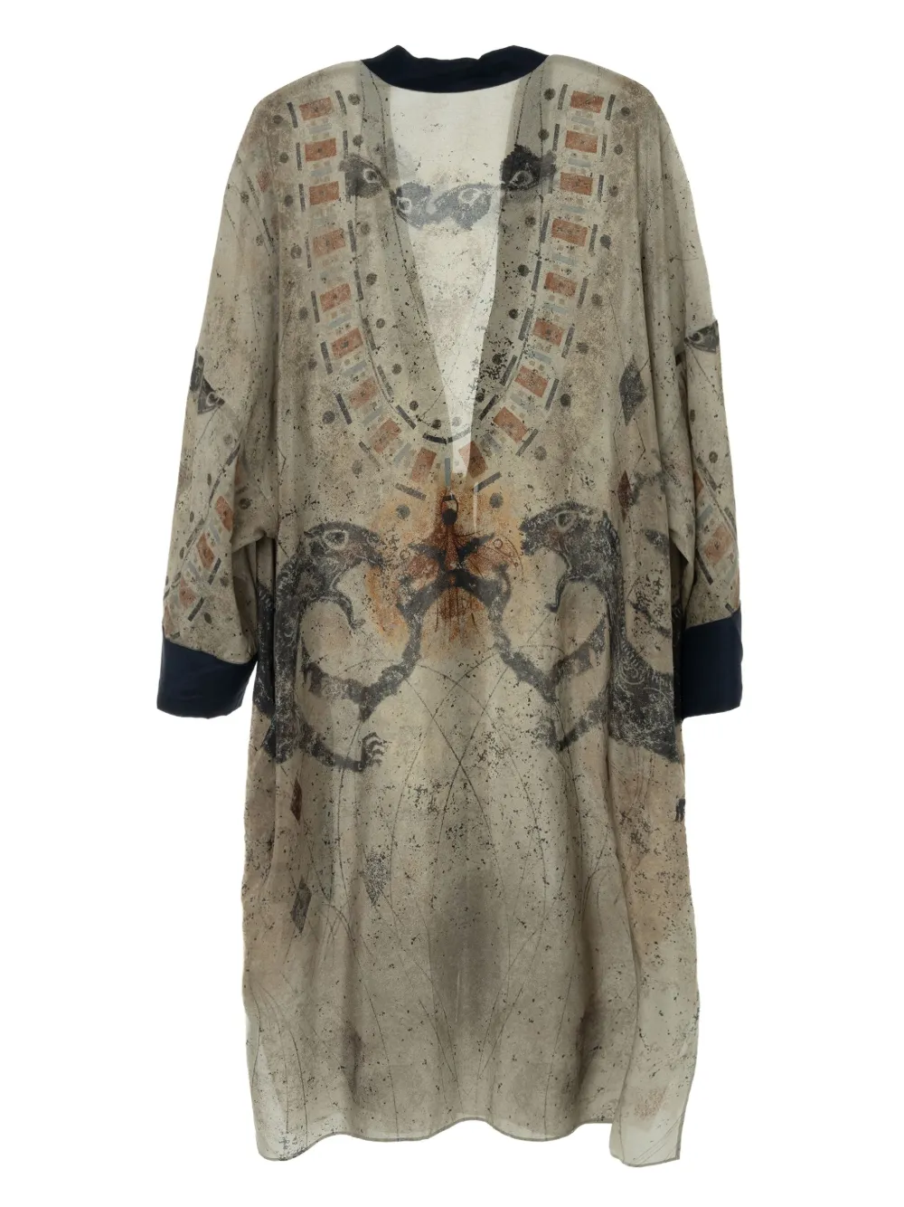 YANGKEHAN dragon-print silk coat | Single Breasted Coats | Image 2