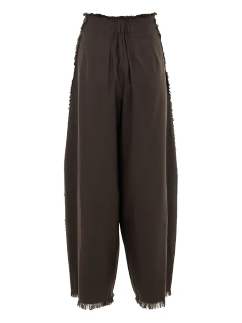 YANGKEHAN frayed-edge wool trousers