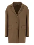 Ermanno Scervino safety-pin single-breasted coat - Brown