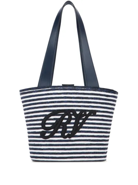 Roger Vivier small striped beach bag 