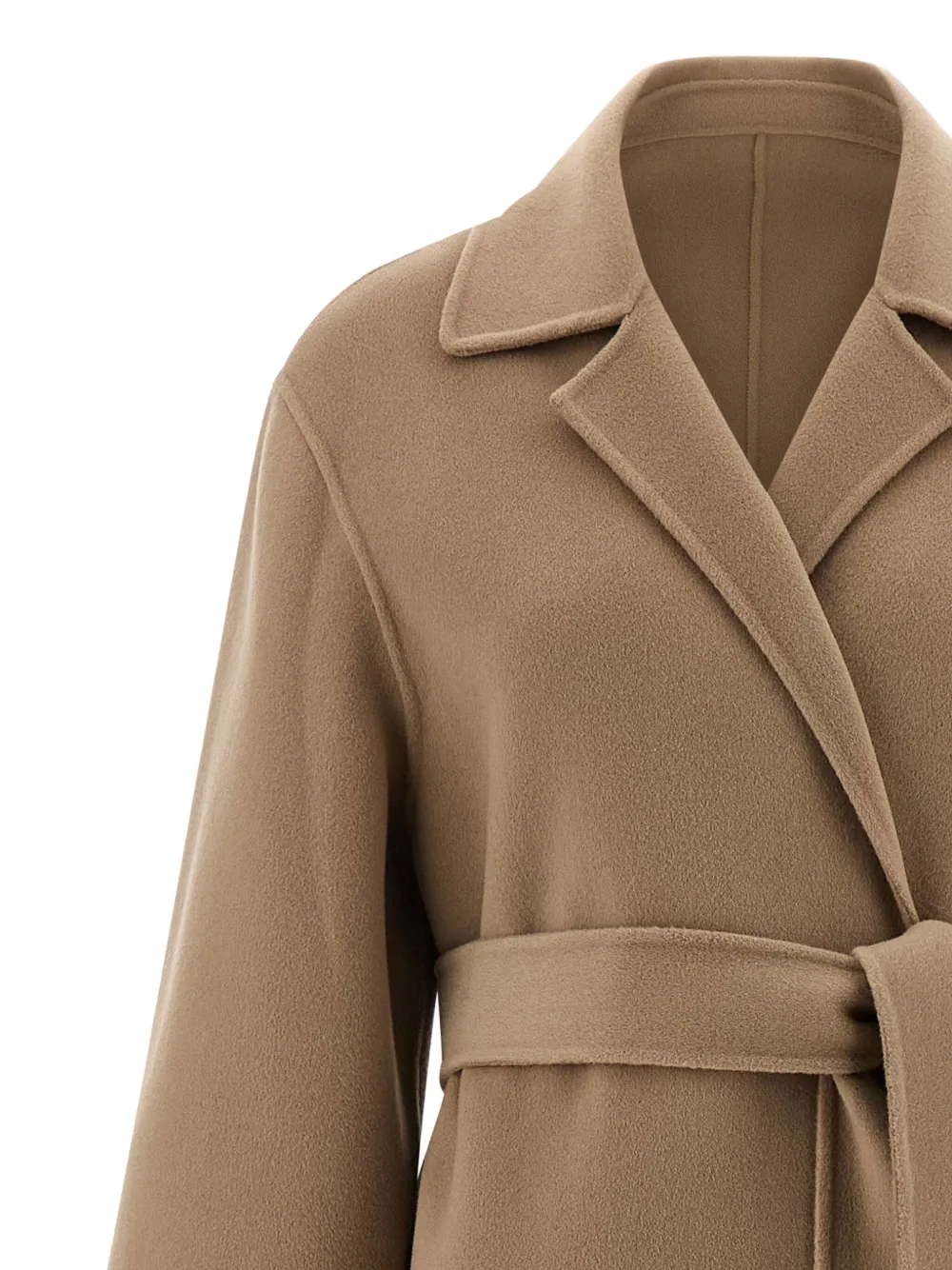 Alberta Ferretti Double Cloth Coat Coats And Trench Coats Beige In Brown