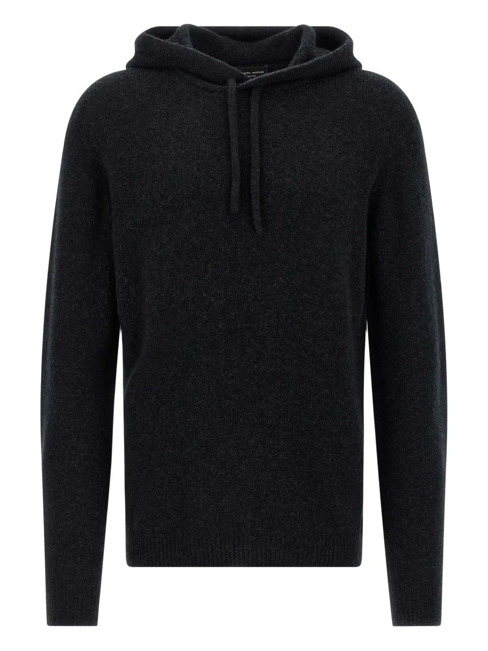 Roberto Collina knitted hoodie | Black | Image 1