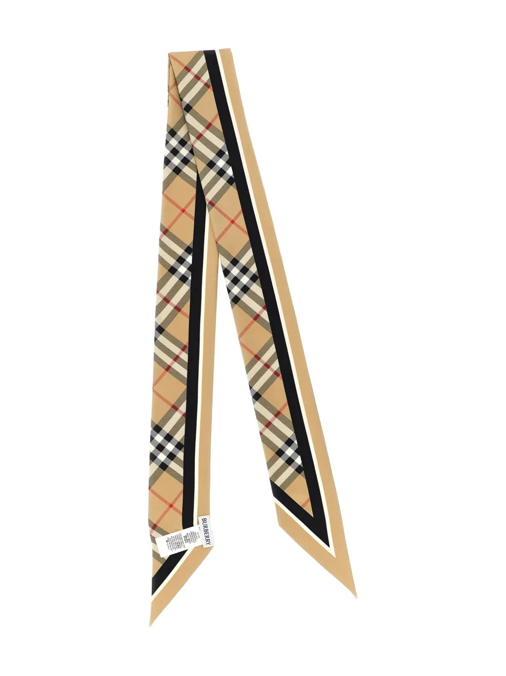 Burberry check-pattern silk bandeau - Beige