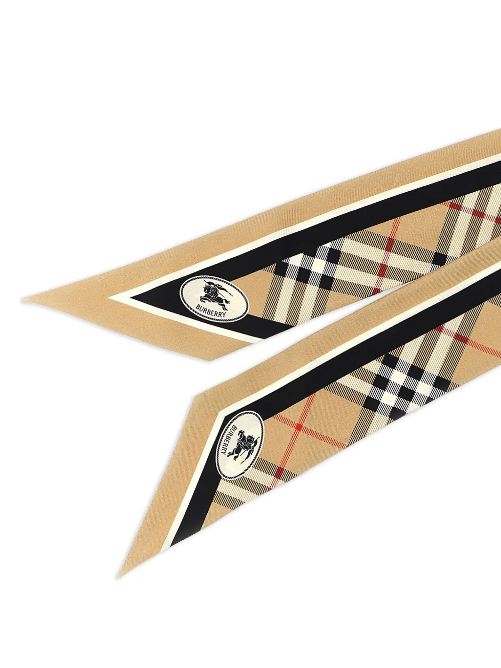 Burberry Geruite zijden sjaal Beige