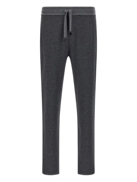 Brioni piqué elastic-waistband joggers