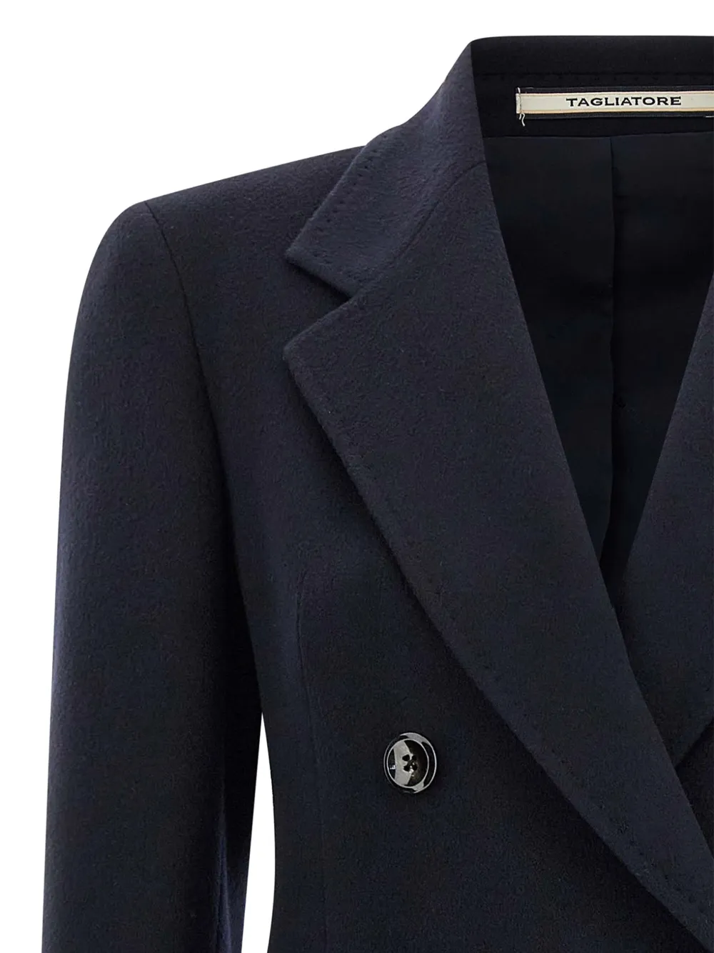 Tagliatore Tailored Double-breasted Coat Notched Lapels In Blue