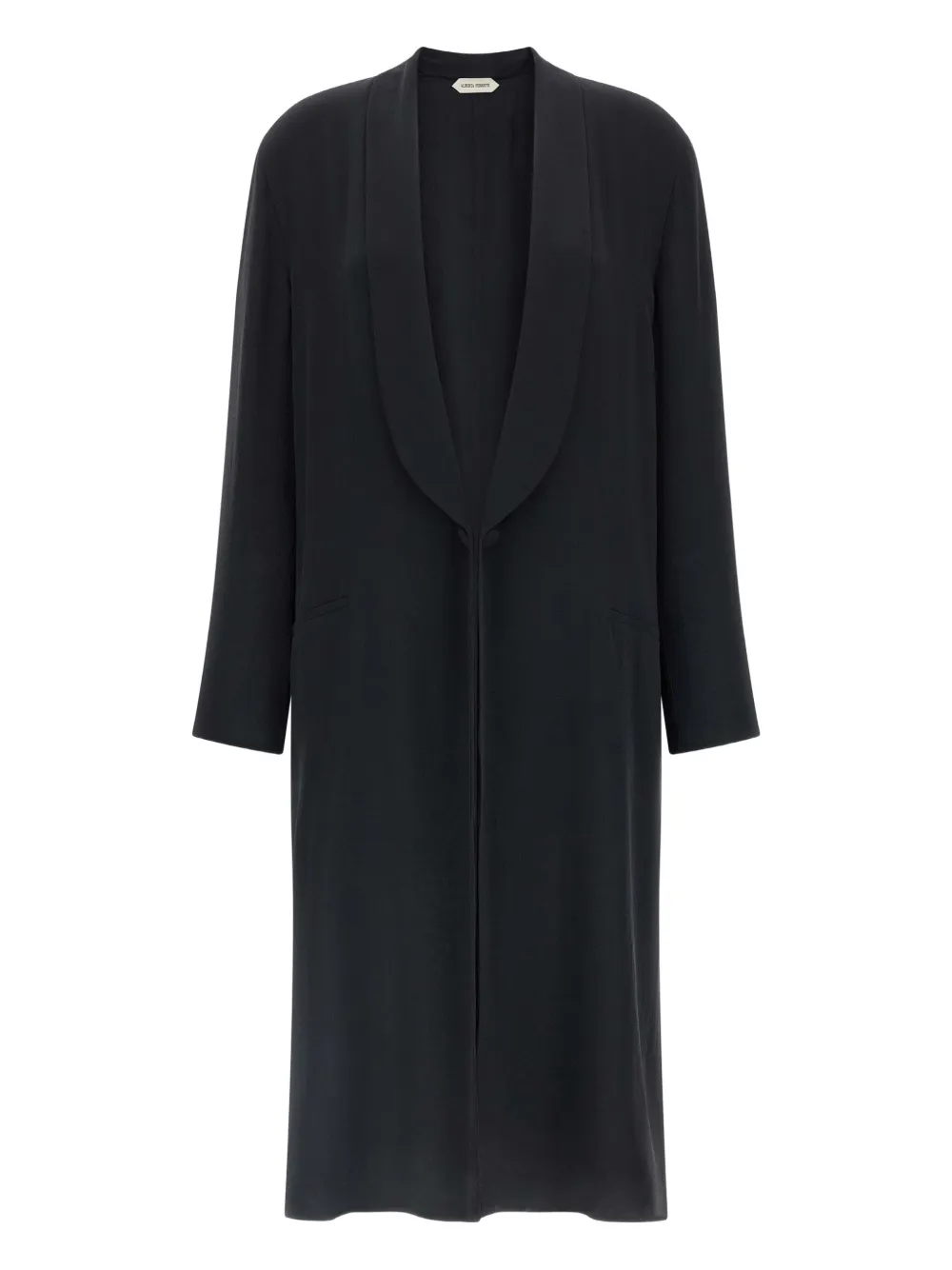 Alberta Ferretti shawl-collar silk georgette coat | Black | Image 1