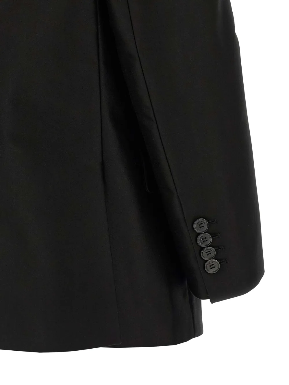 Magda Butrym Flower-appliqué Single-breasted Blazer In Black