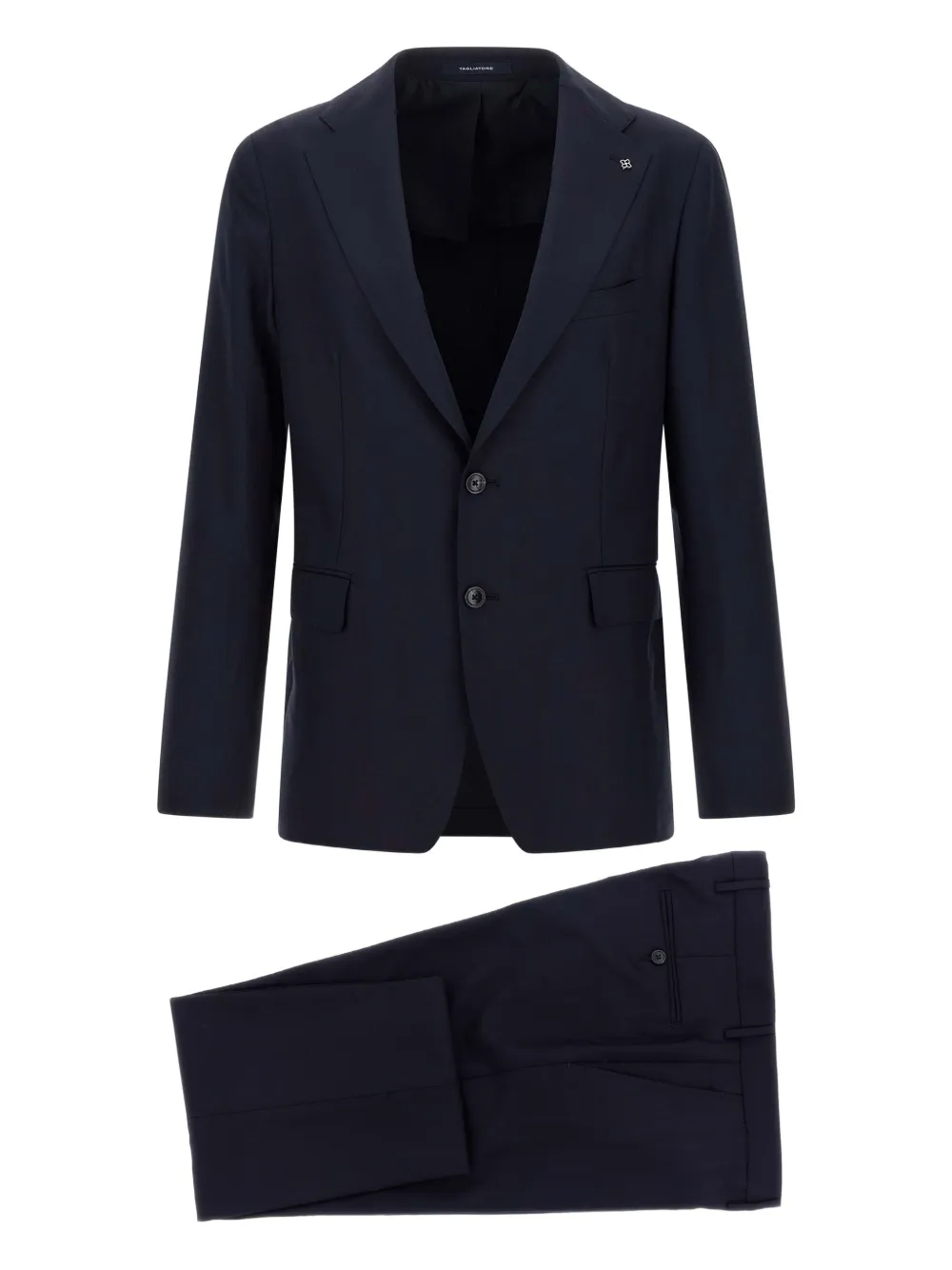 Tagliatore Notch Lapel Single Breasted Suit Dress In Blue