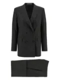 Tagliatore double-breasted sequin-appliqué suit - Grey