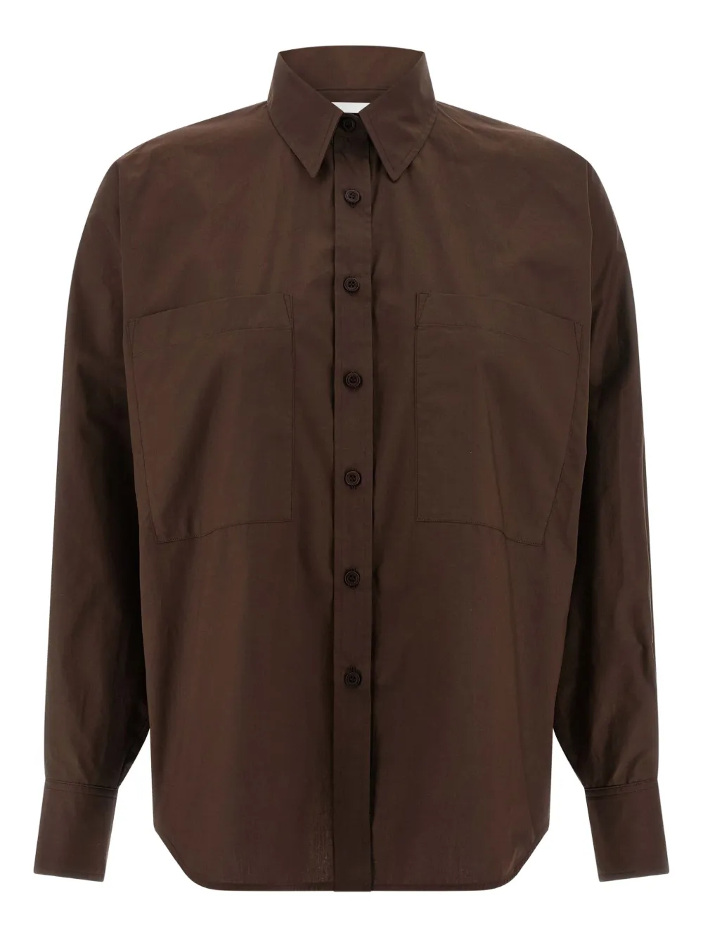 Nude bat-sleeve pocket shirt | Brown | Image 1