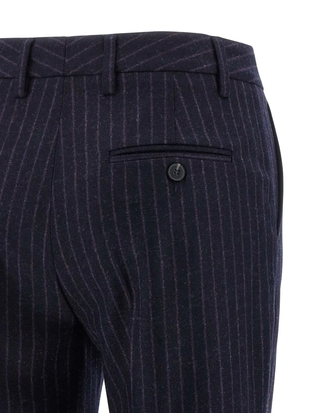 Alberto Biani Franca Pinstripe Wool Trousers In Blue