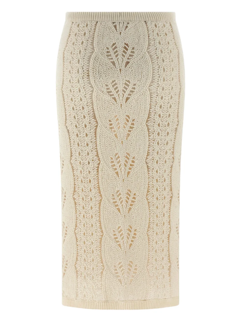 Ermanno Scervino cable-knit midi skirt | White | Image 1