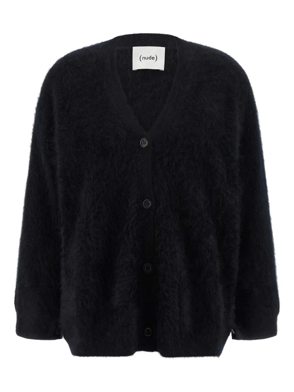 Nude v-neck cardigan | Black | Image 1