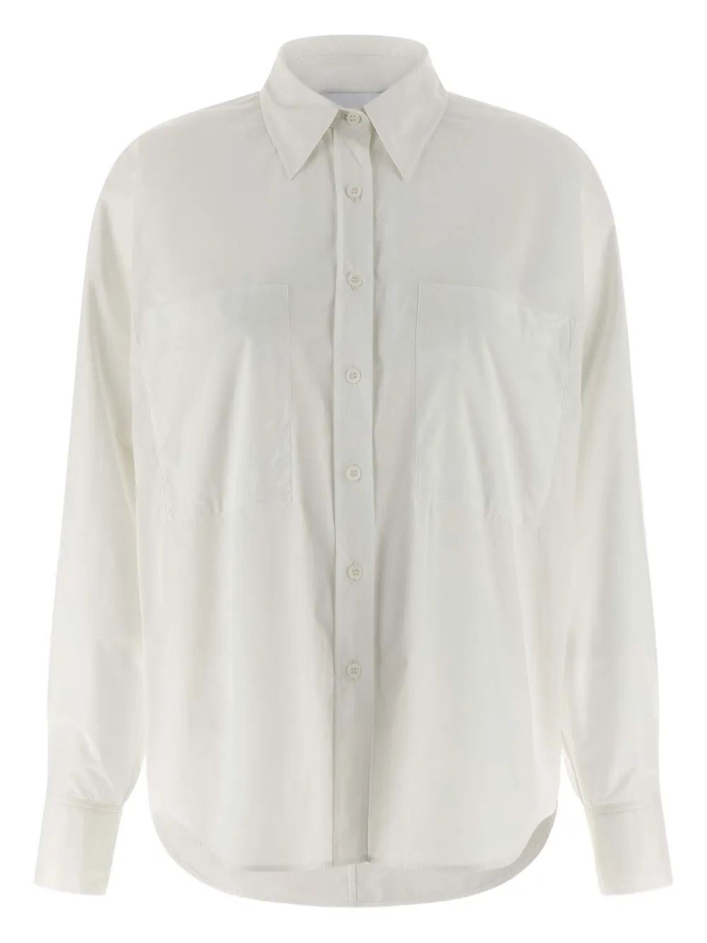 Nude bat-sleeve pocket shirt | White | Image 1