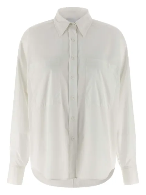 Nude bat-sleeve pocket shirt