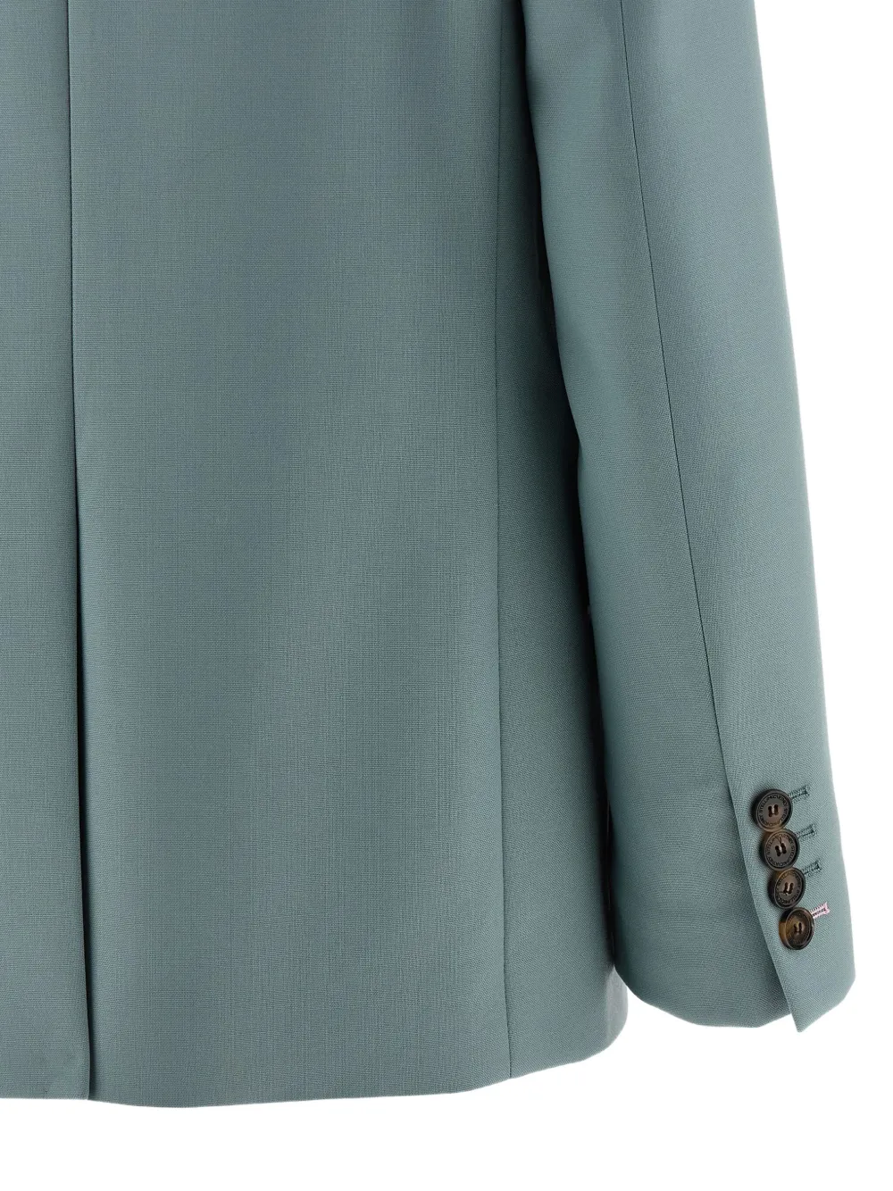 Stella Mccartney Tailored Double-breasted Wool Blazer With Peak Lapels In Green