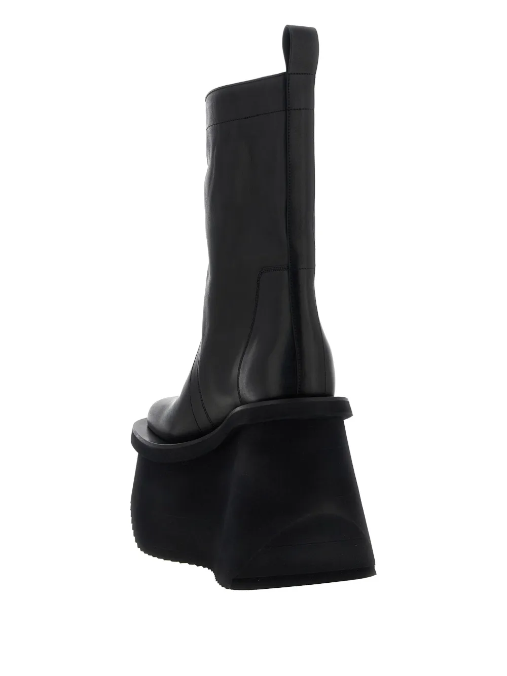 Rick Owens 14mm Factory Topstitching Platform Boots In Black