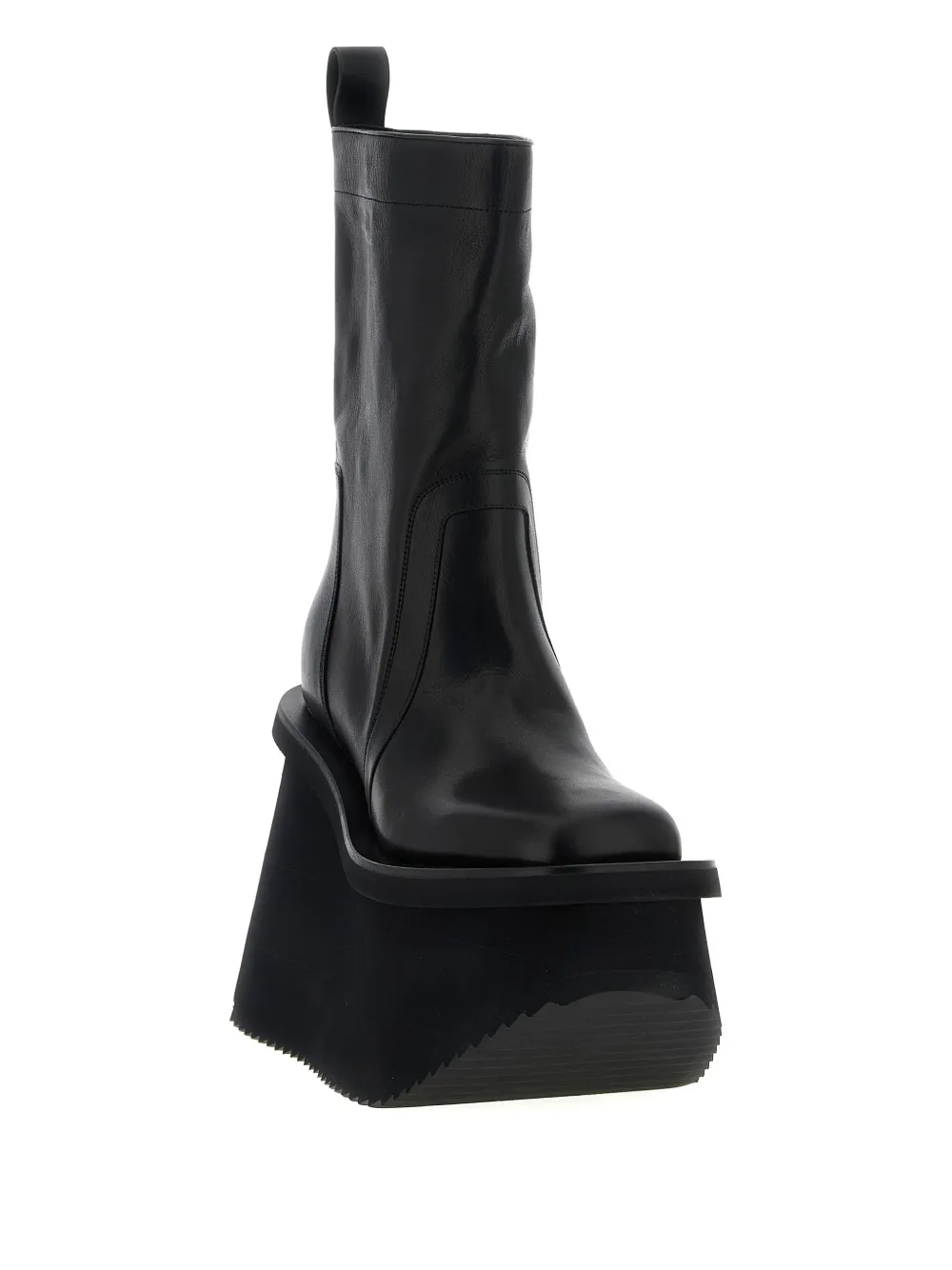 Rick Owens 14mm Factory Topstitching Platform Boots In Black