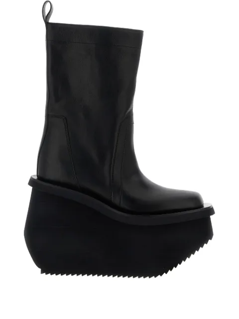 Rick Owens 14mm Factory topstitching platform boots