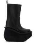 Rick Owens 14mm Factory topstitching platform boots - Black