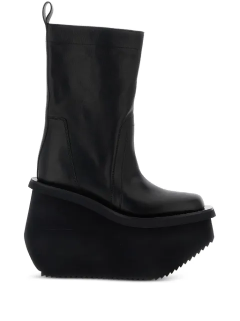 Rick Owens 14mm Factory topstitching platform boots