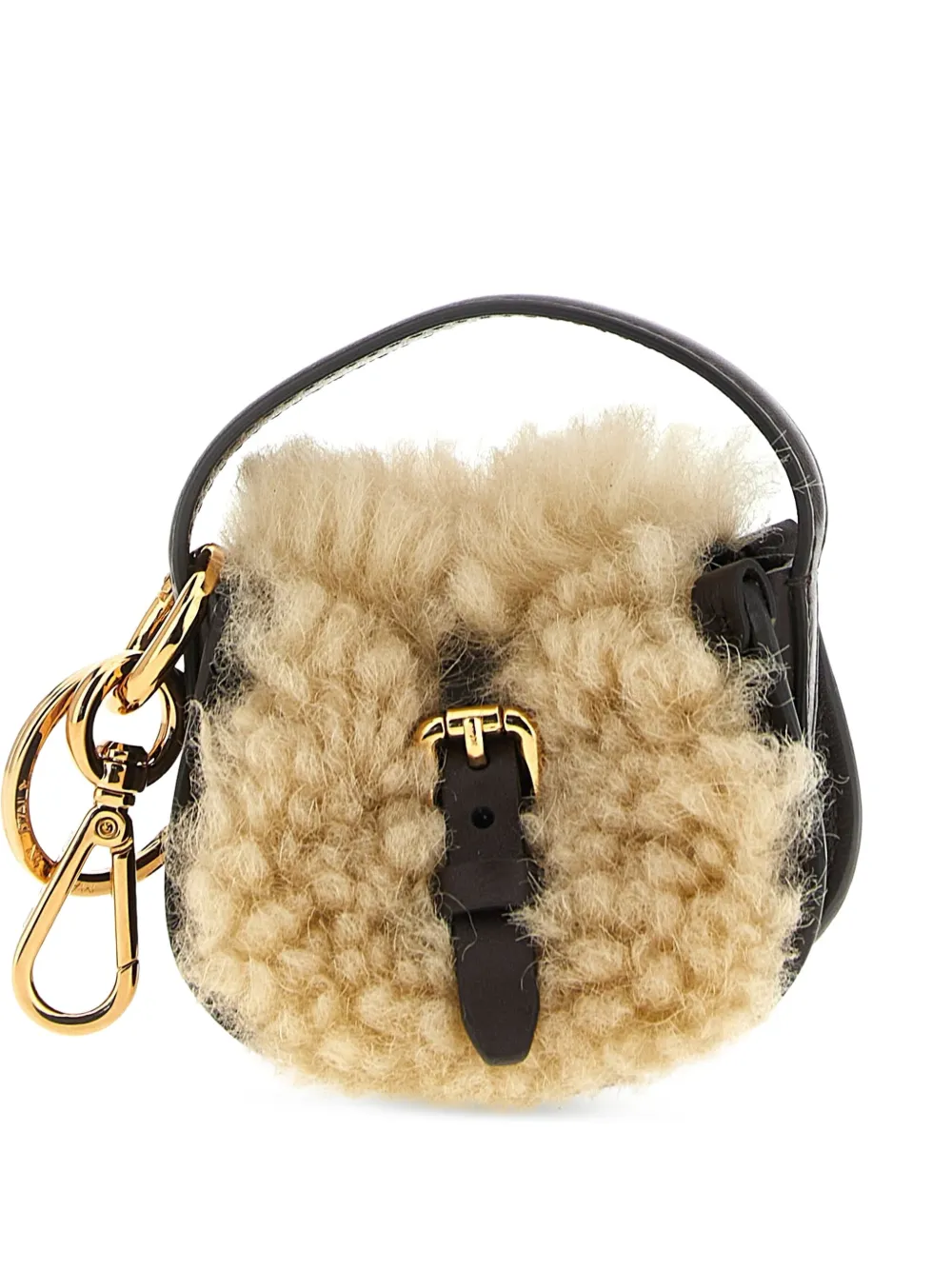 ETRO leather bag charm - Marrone