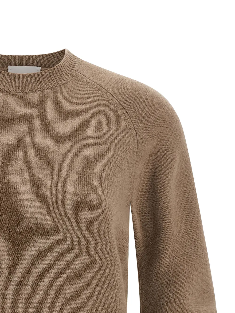 Cuffed-Sleeve Crewneck Sweater