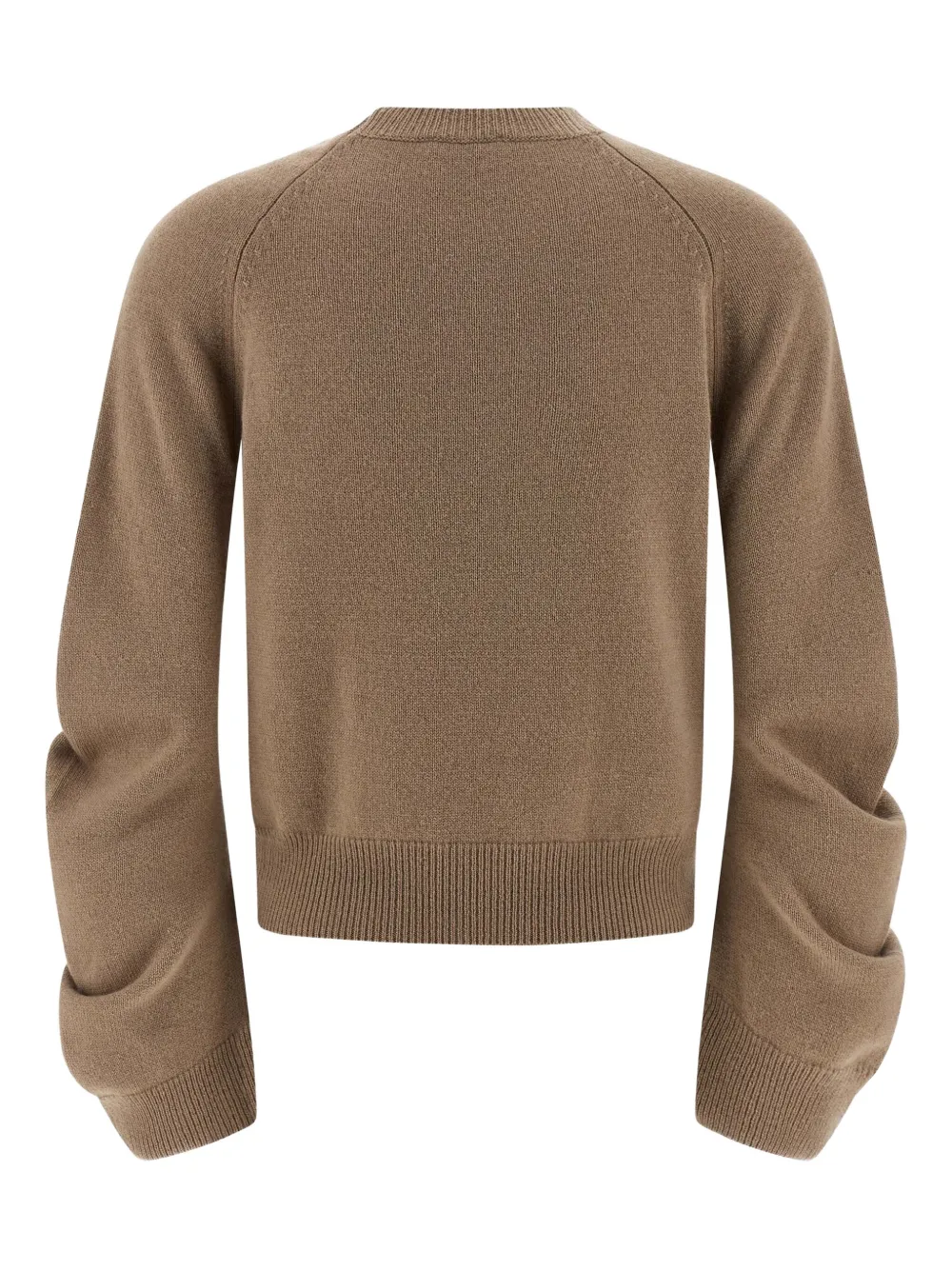 Nude cuffed-sleeve crewneck sweater | Knitted Sweaters | Image 2