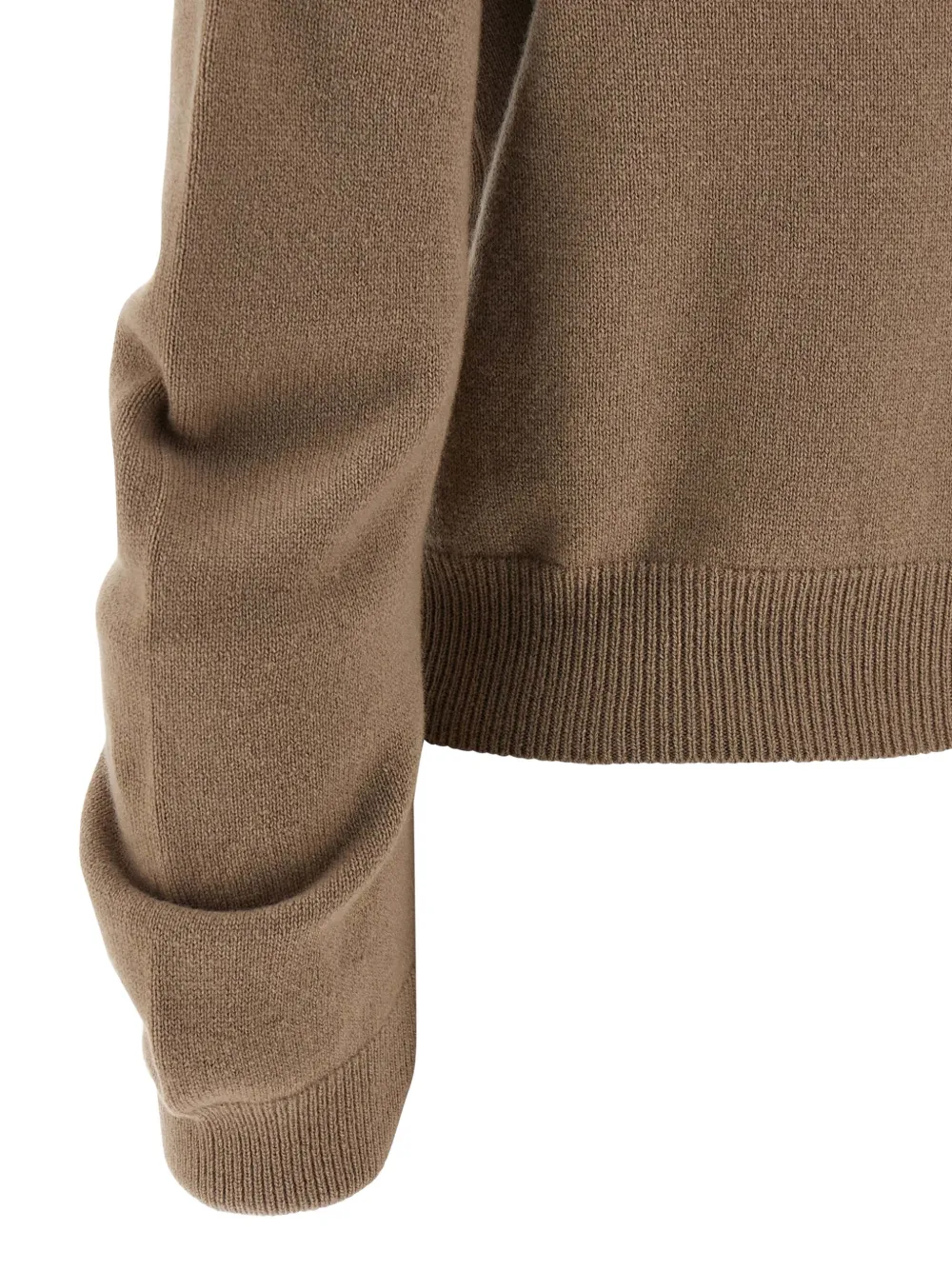 Cuffed-Sleeve Crewneck Sweater
